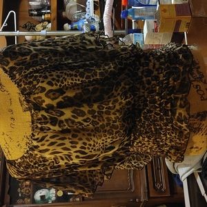 Leopard sheer blouse